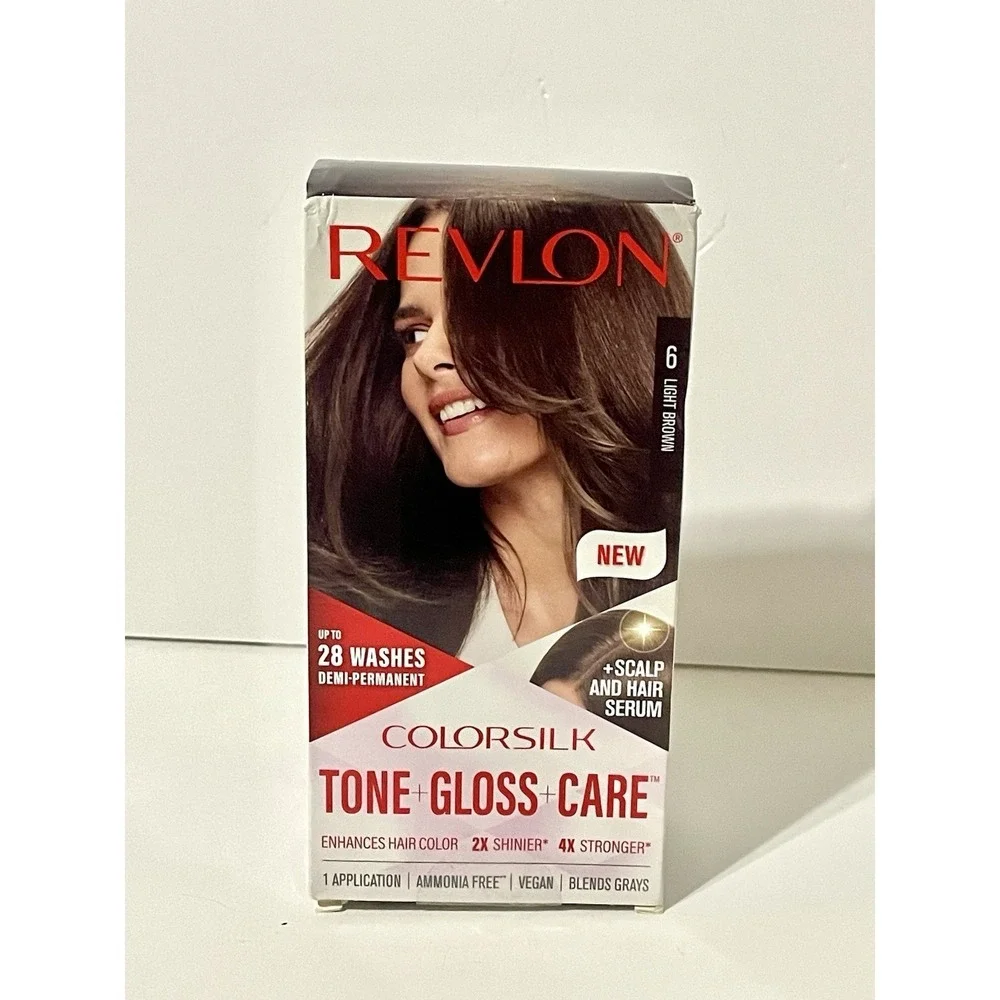 Revlon Colorsilk Tone Gloss Care Demi Permanent Hair Color #6 Light Brown Sealed